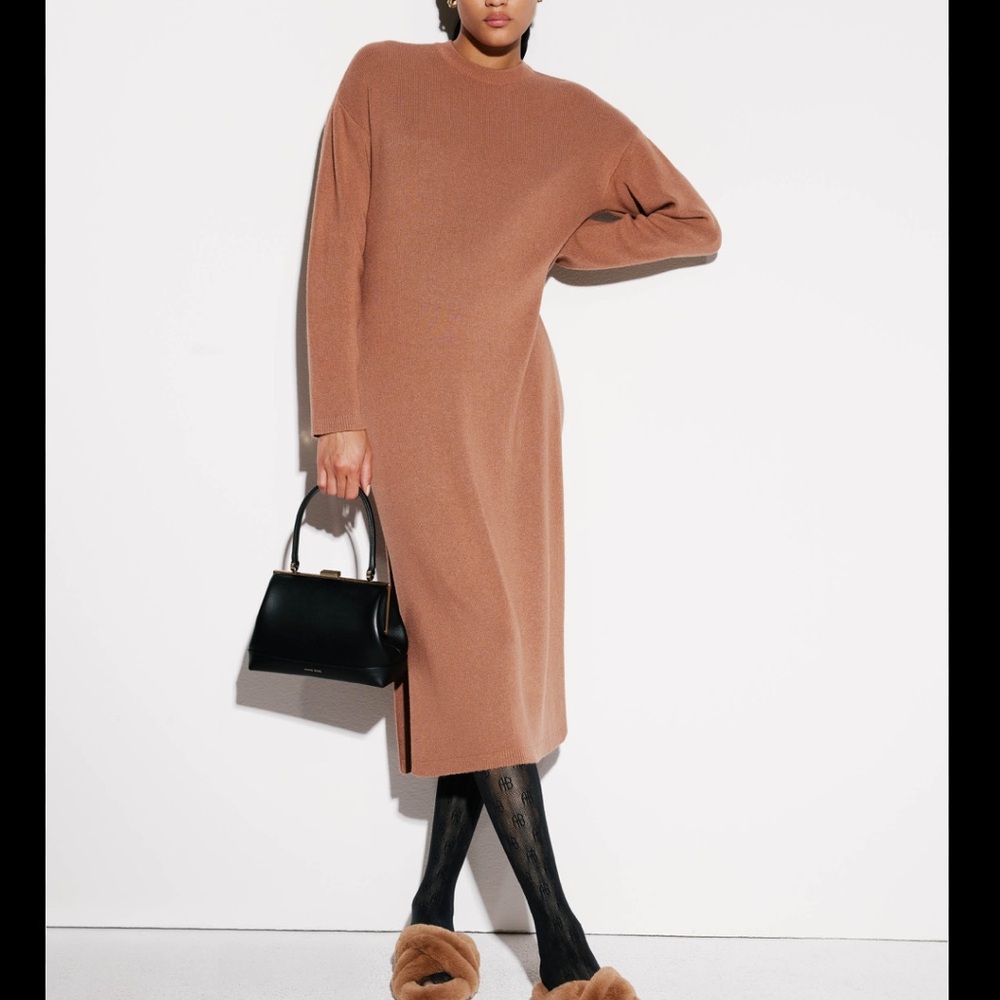 Anine Bing Zoey dress, Camel, size XS